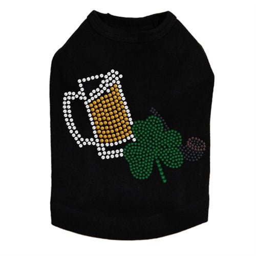 Beer Mug, Clover, & Pipe Rhinestone Dog Tank- Many Colors - Posh Puppy Boutique