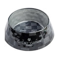 Black Checker Chewy Vuiton Bowl