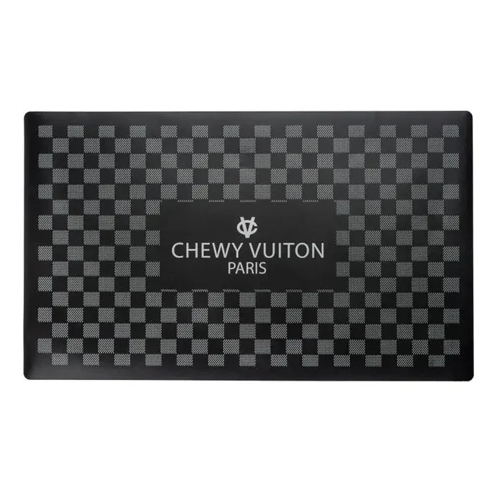 Black Checker Chewy Vuiton Bowl