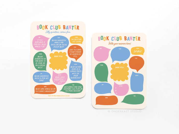 Book Club Banter Book Review Card Set