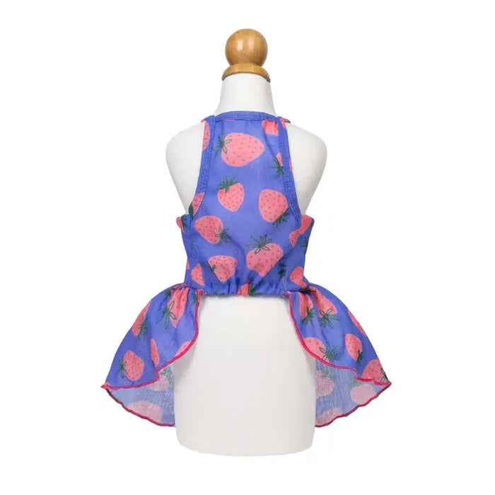 Bowknot Strawberry Dog Dress