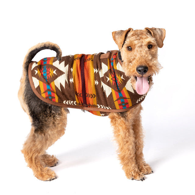 Brown Southwest Blanket Dog Coat