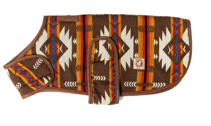 Brown Southwest Blanket Dog Coat