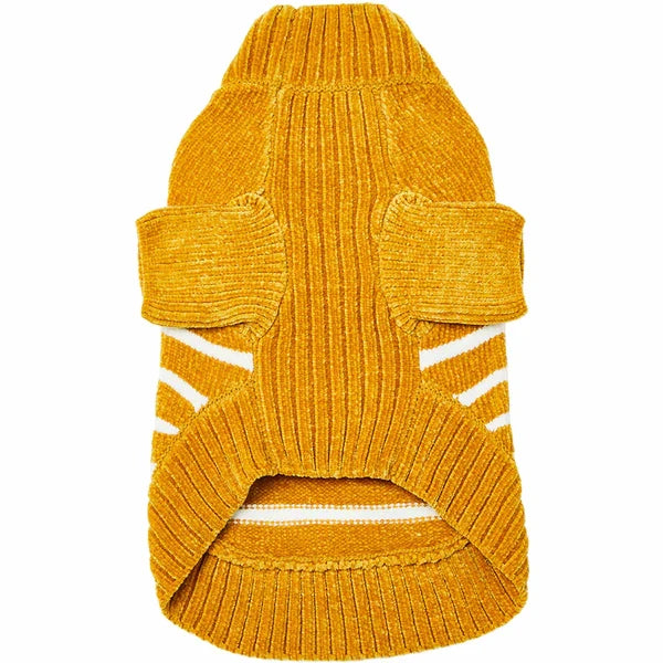 Chenille Classy Striped Sweater in Mustard