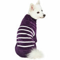 Chenille Classy Striped Sweater in Plum