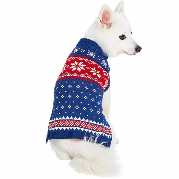 Christmas Tree Reindeer and Snowflake Sweater in Navy