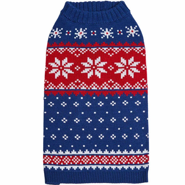 Christmas Tree Reindeer and Snowflake Sweater in Navy