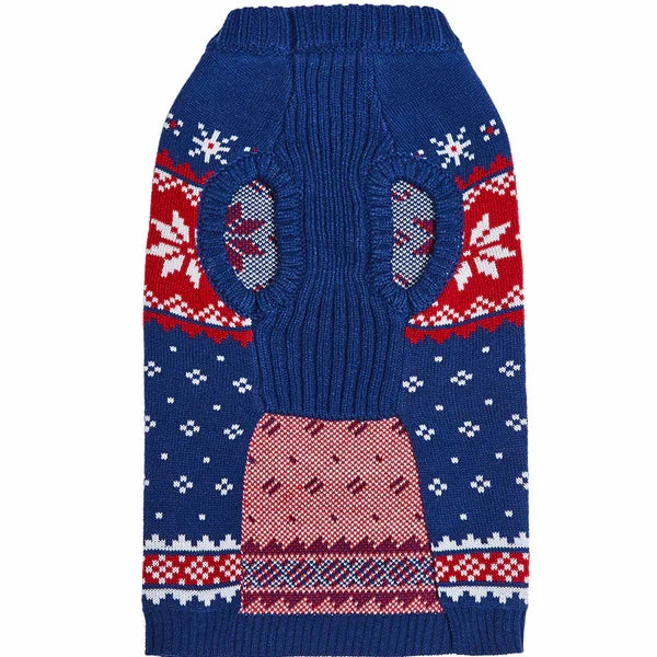 Christmas Tree Reindeer and Snowflake Sweater in Navy