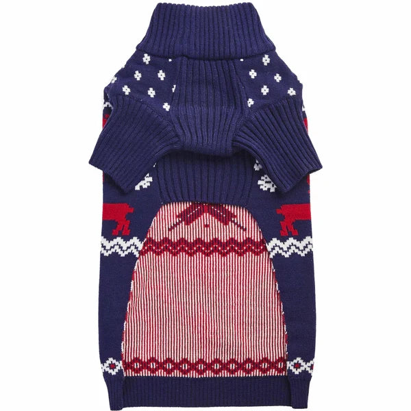 Christmas Tree Reindeer and Snowflake Sweater in Royal Blue