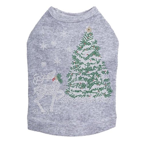 Christmas Tree with Reindeer Dog Tank - Many Colors