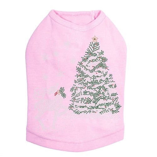 Christmas Tree with Reindeer Dog Tank - Many Colors