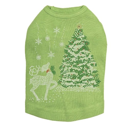 Christmas Tree with Reindeer Dog Tank - Many Colors