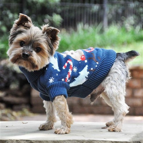 Combed Cotton Ugly Reindeer Holiday Dog Sweater - Posh Puppy Boutique