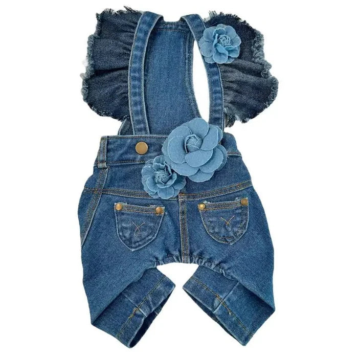 Denim Rose Overalls - Posh Puppy Boutique