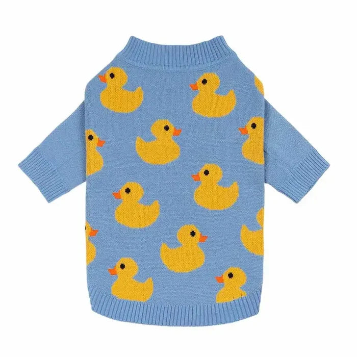 Duck Prints Dog Sweater