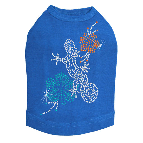 Gecko and Hibiscus Rhinestone Tank- Many Colors