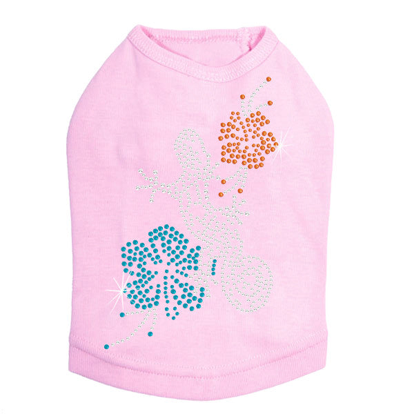 Gecko and Hibiscus Rhinestone Tank- Many Colors