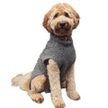 Gray Cable Knit Dog Sweater