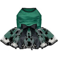 Green and Black Satin Dog Dress