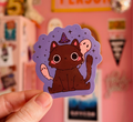 Haunted Cat Sticker
