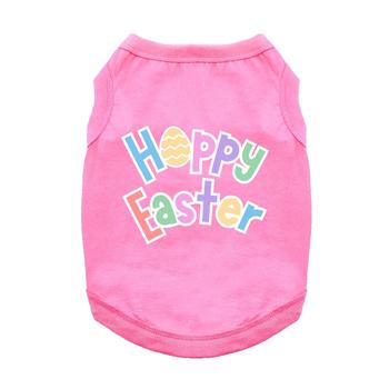 Hoppy Easter Dog Shirt - Carnation Pink