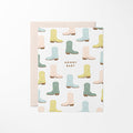 Howdy Baby Cowboy Boots, Western Baby Card - 1