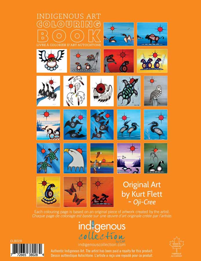 Indigenous Art Colouring Book / Livre à colorier d'art autochtone - Kurt Flett (Ltd Qty)