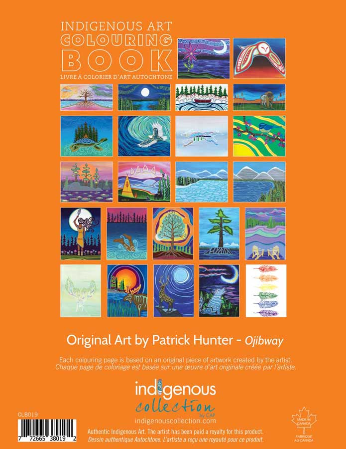 Indigenous Art Colouring Book / Livre à colorier d'art autochtone - Patrick Hunter
