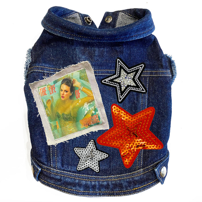Life of a Showgirl Swiftie inspired Denim Dog Jacket in 3 Colors