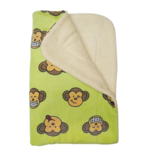 Lime Green Silly Monkey Ultra - Plush Blanket - Posh Puppy Boutique
