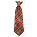 Lurex Plaid Neck Tie - Red - Posh Puppy Boutique