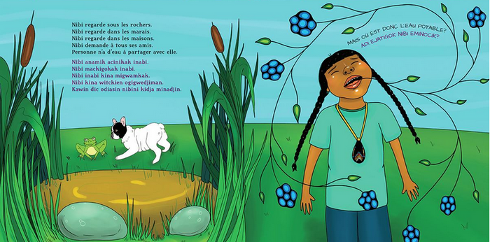 Nibi Nigomon / Nibi a soif, très soif (Dual-language Anishinaabemowin and French) (Nibi’s Water Song)