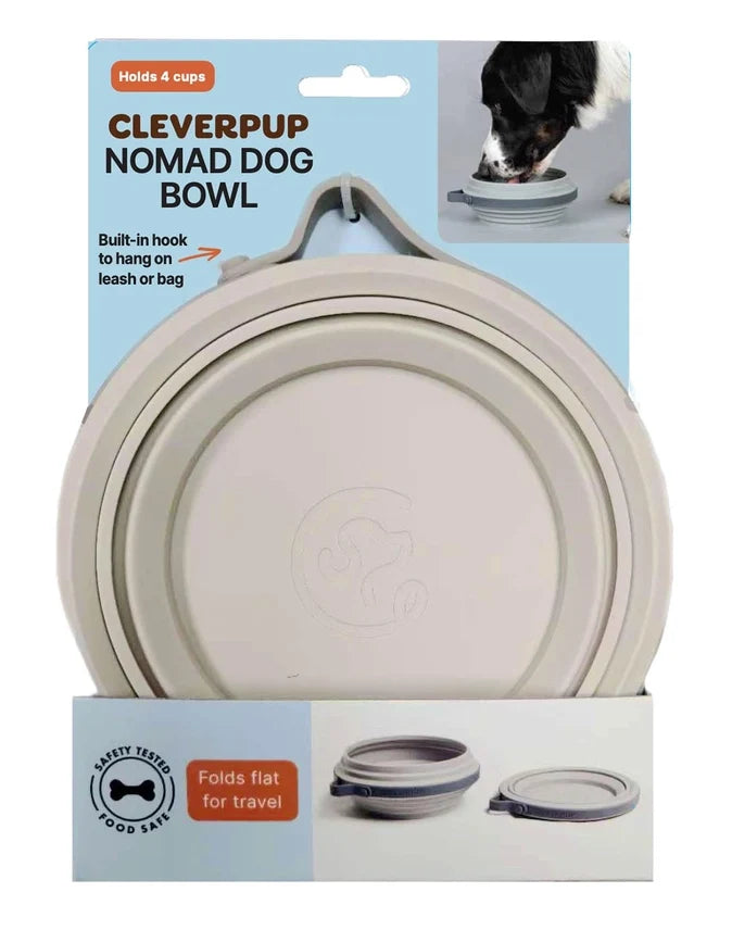 Nomad Collapsible Dog Bowl in Sand