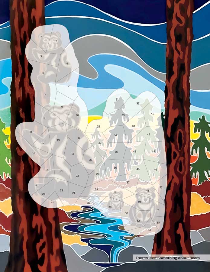 Paint by Stickers / Peinture par autocollant. Shelley Davies.
