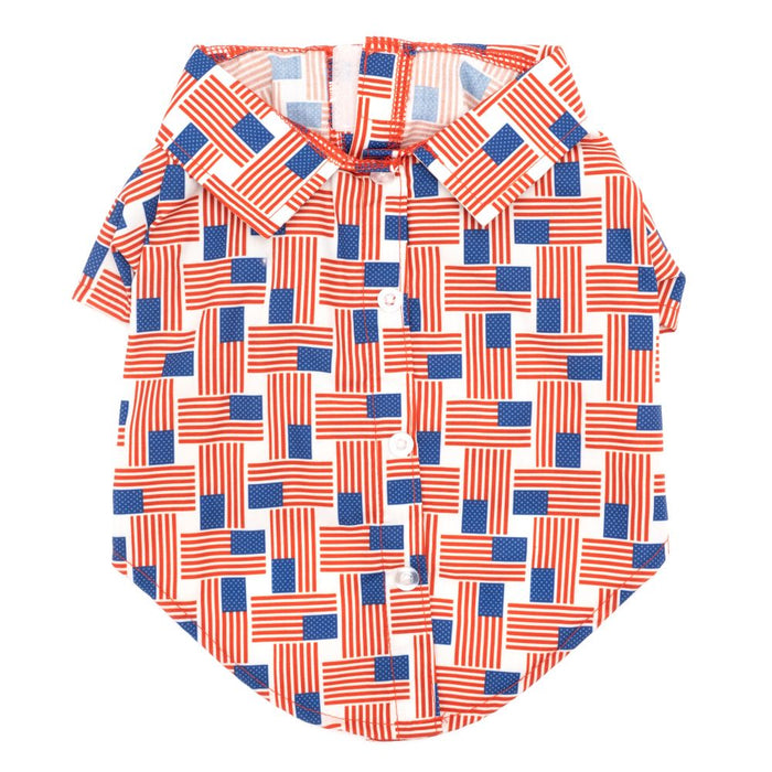 Patchwork Flag Shirt - Posh Puppy Boutique