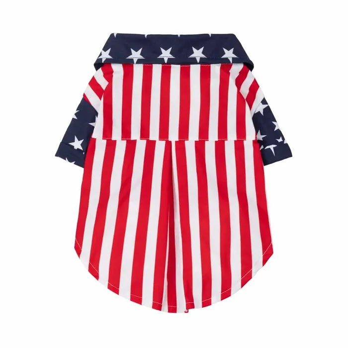 Patriotic Stars and Stripes Dog Shirt
