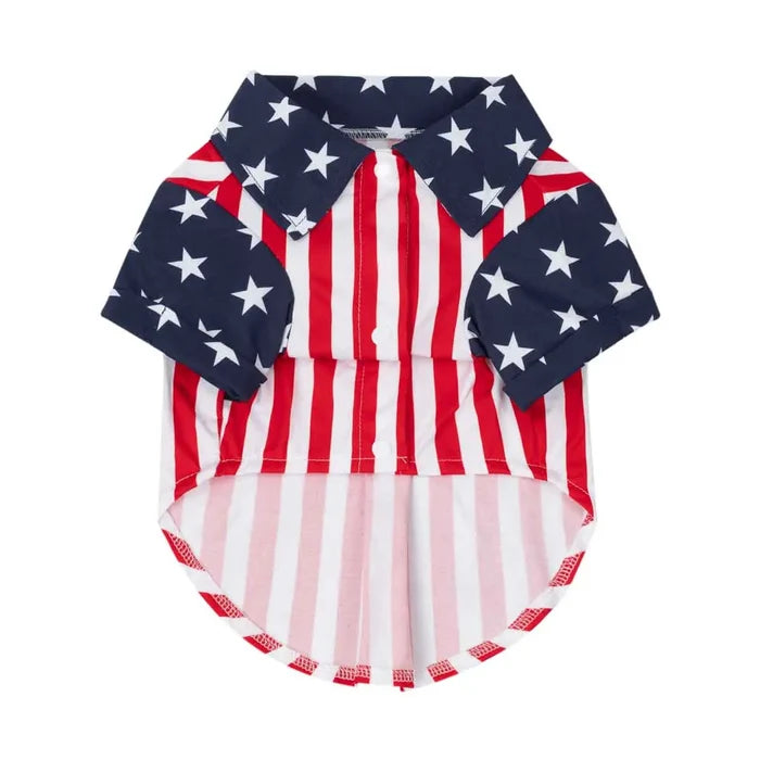 Patriotic Stars and Stripes Dog Shirt