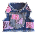 Pink & Purple Denim Bandana Harness