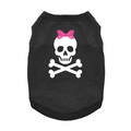 Pirate Skull with Pink Bow Dog Tank