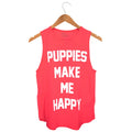Puppies Make Me Happy | Puppies Soft Women's Sleeveless Tank