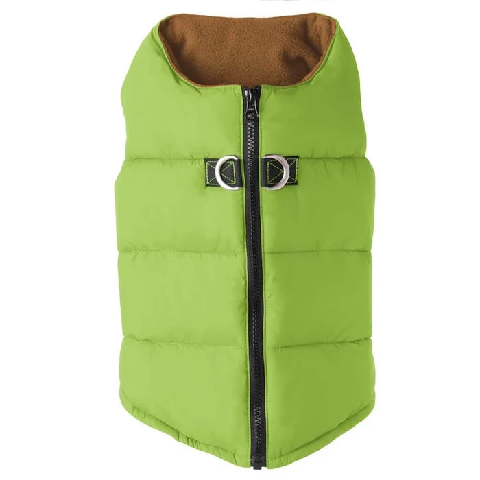 Rain Repellant Padded Vest - Green