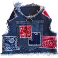 Red & Blue Denim Bandana Harness