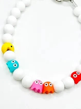 Retro Video Game Collar in White - Posh Puppy Boutique