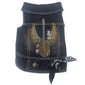 Rhinestone Guitar Denim Vest