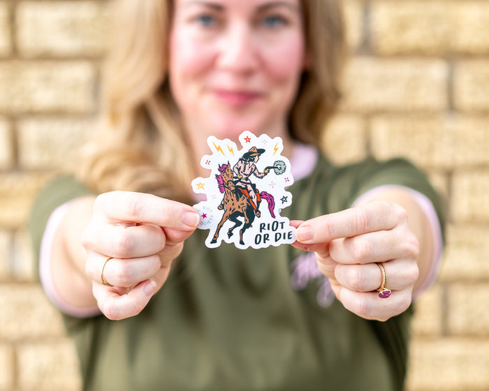 Riot Or Die Die Cut Sticker