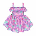 Ruffled Mermaid Scale Dog Dress