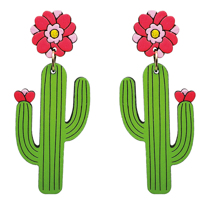 Saguaro Cactus Earrings - 1