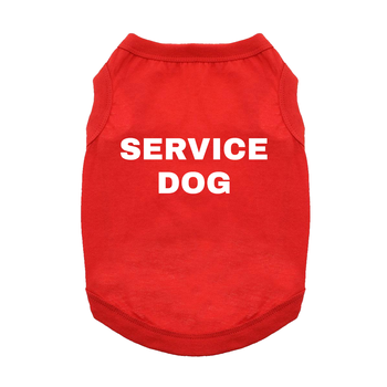 Service Dog Dog Shirt - Flame Scarlet Red