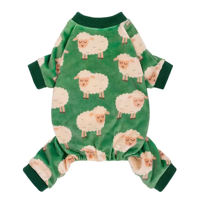 Sheep Print Dog Pajamas