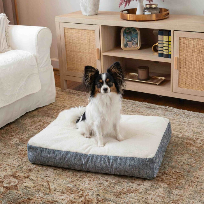 Slumber Spot Velvet Rectangle Dog Bed – Reversible & Washable